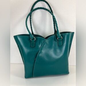 Patricia Nash Marion Tote  Vintage Parisian Leather Teal EUC
